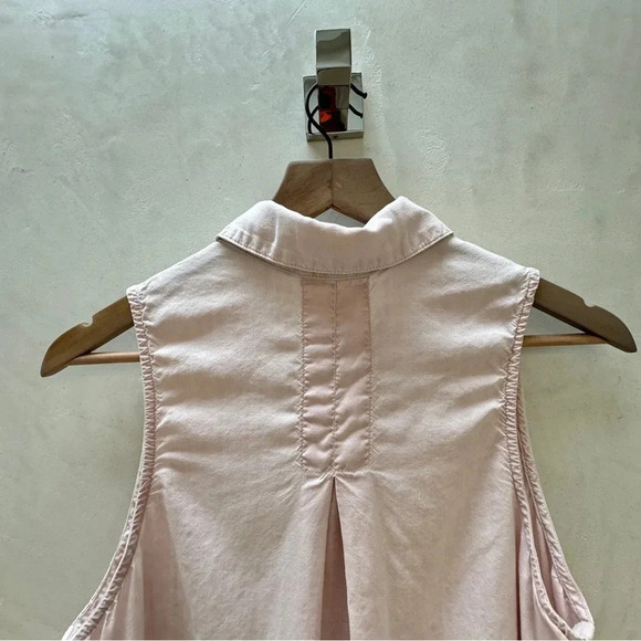Cloth & Stone by Anthropologie || Women's Sleeveless Button Blouse Baby Pink M - Picture 7 of 10